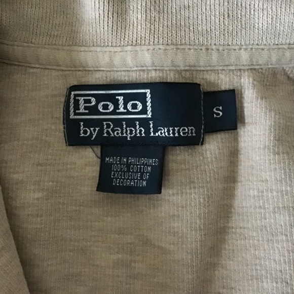 Polo Ralph Lauren Quarter Zip Tan Top - Size S - Picture 3 of 8